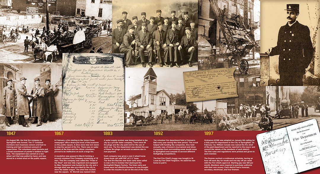 Fire Department Headquarters historical timeline panel 1800s