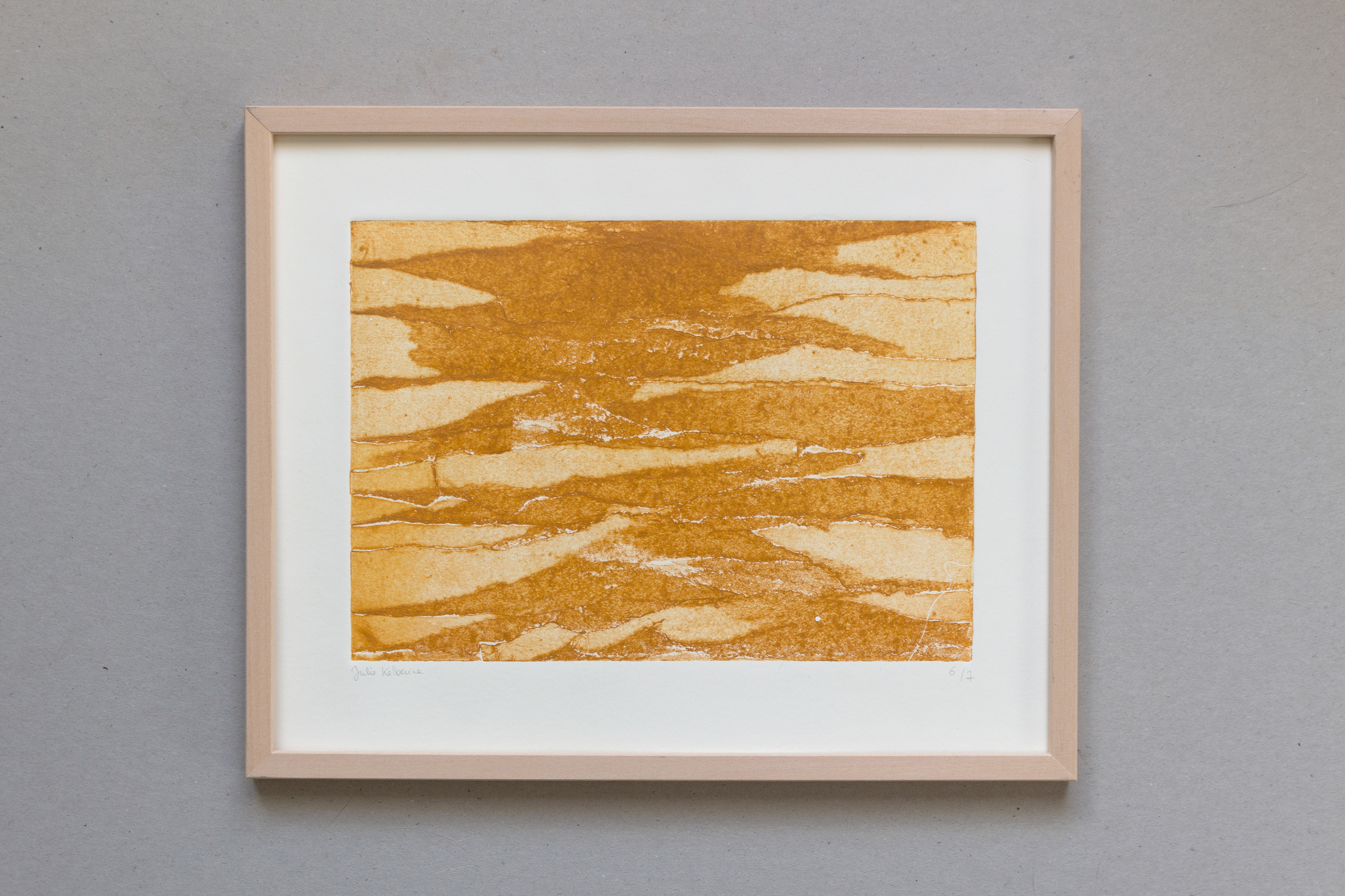 collographie, dunes 24x30 cm