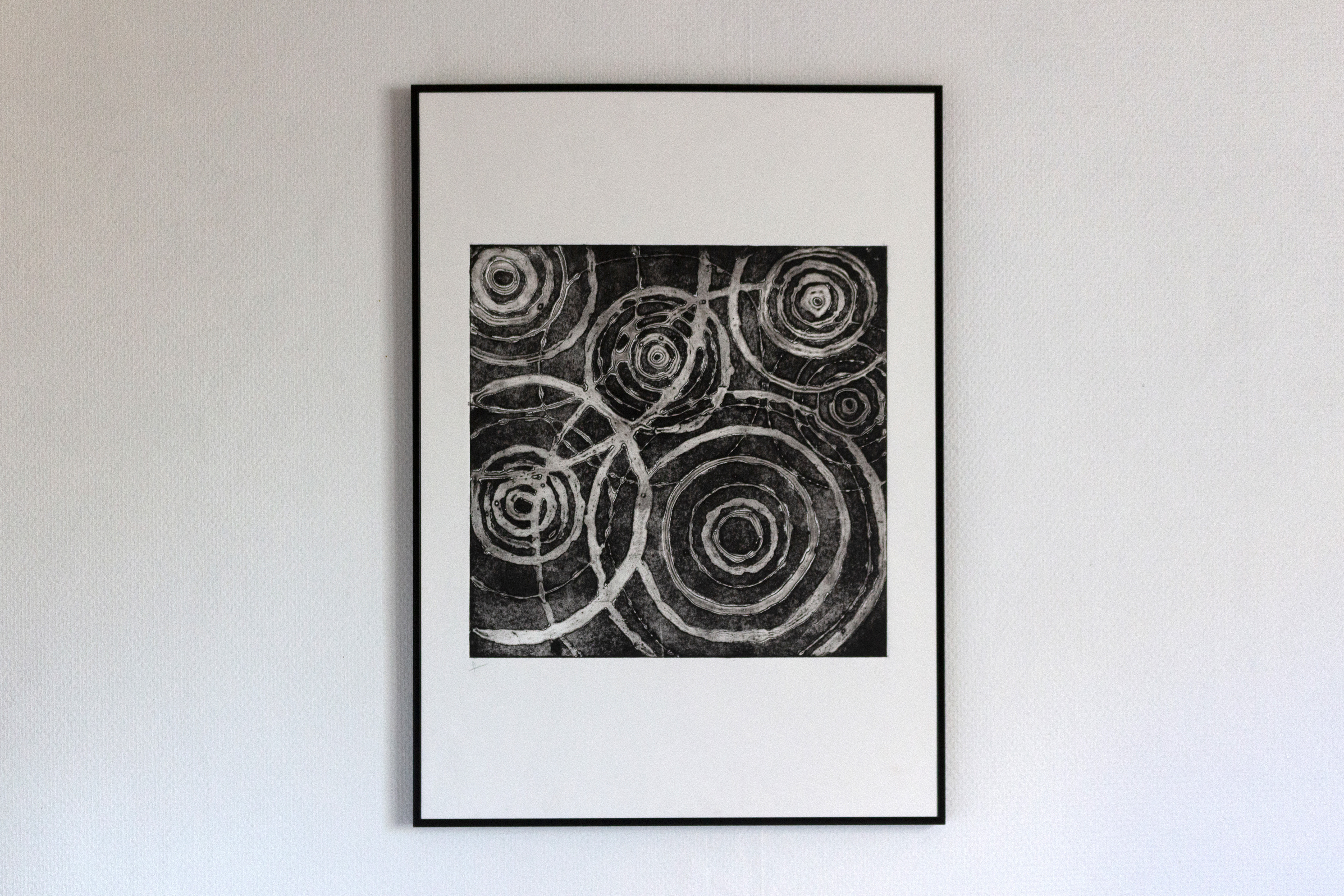 collographie, ondes, 50x70 cm