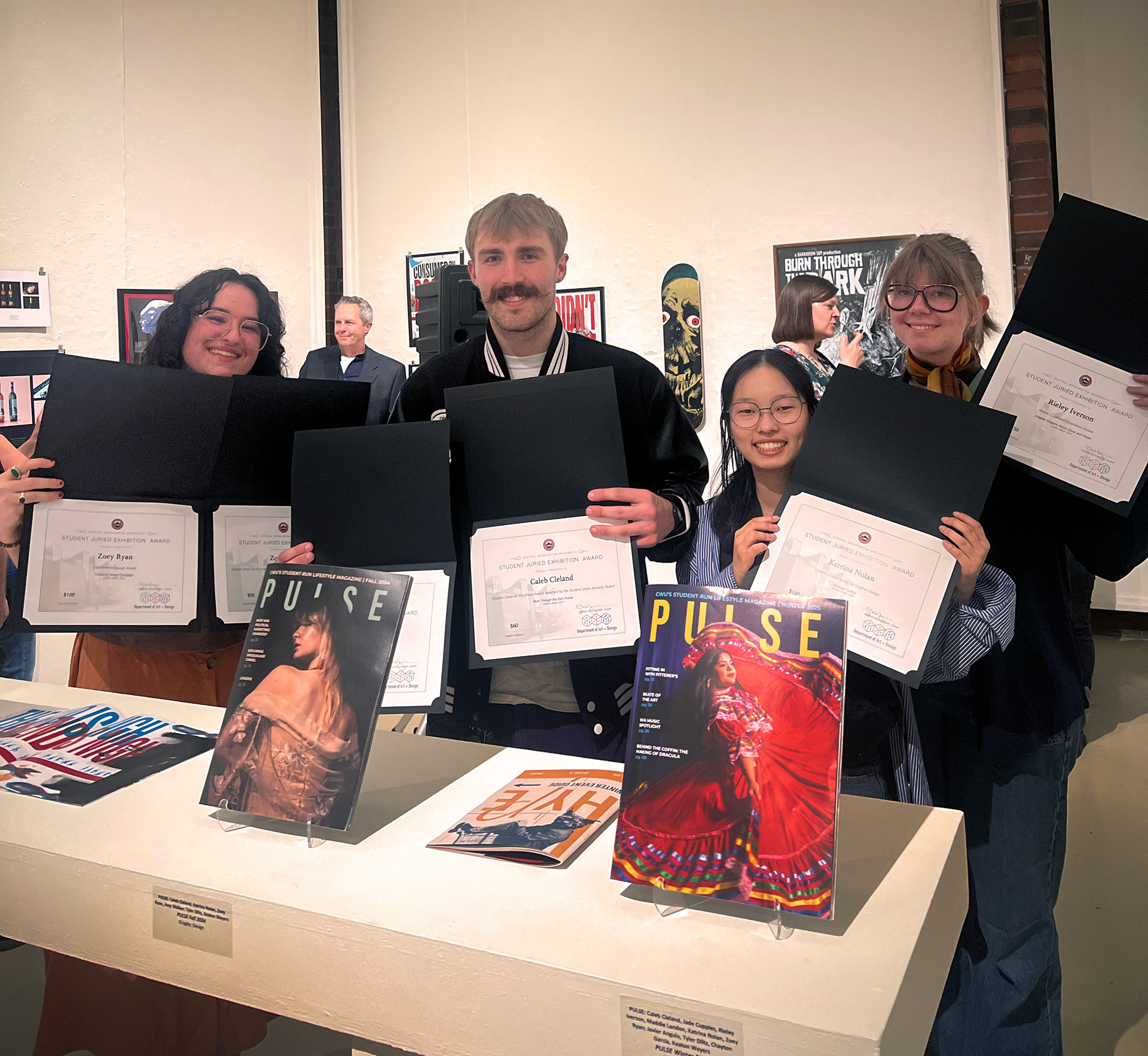 Me with my award-winning PULSE Magazine design team