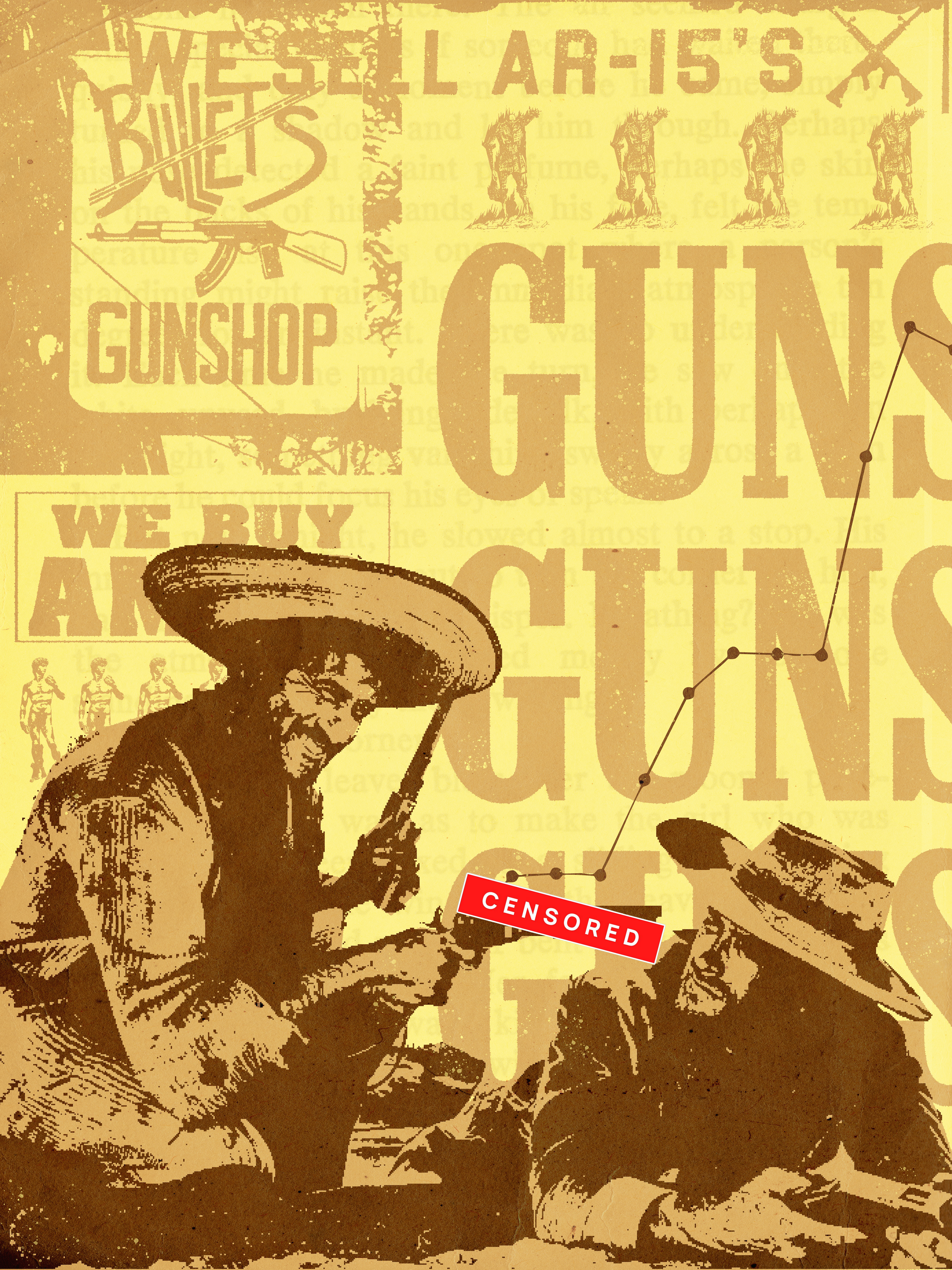GUNS GUNS GUNS shown in NuWave and Sarah Spurgeon Galleries