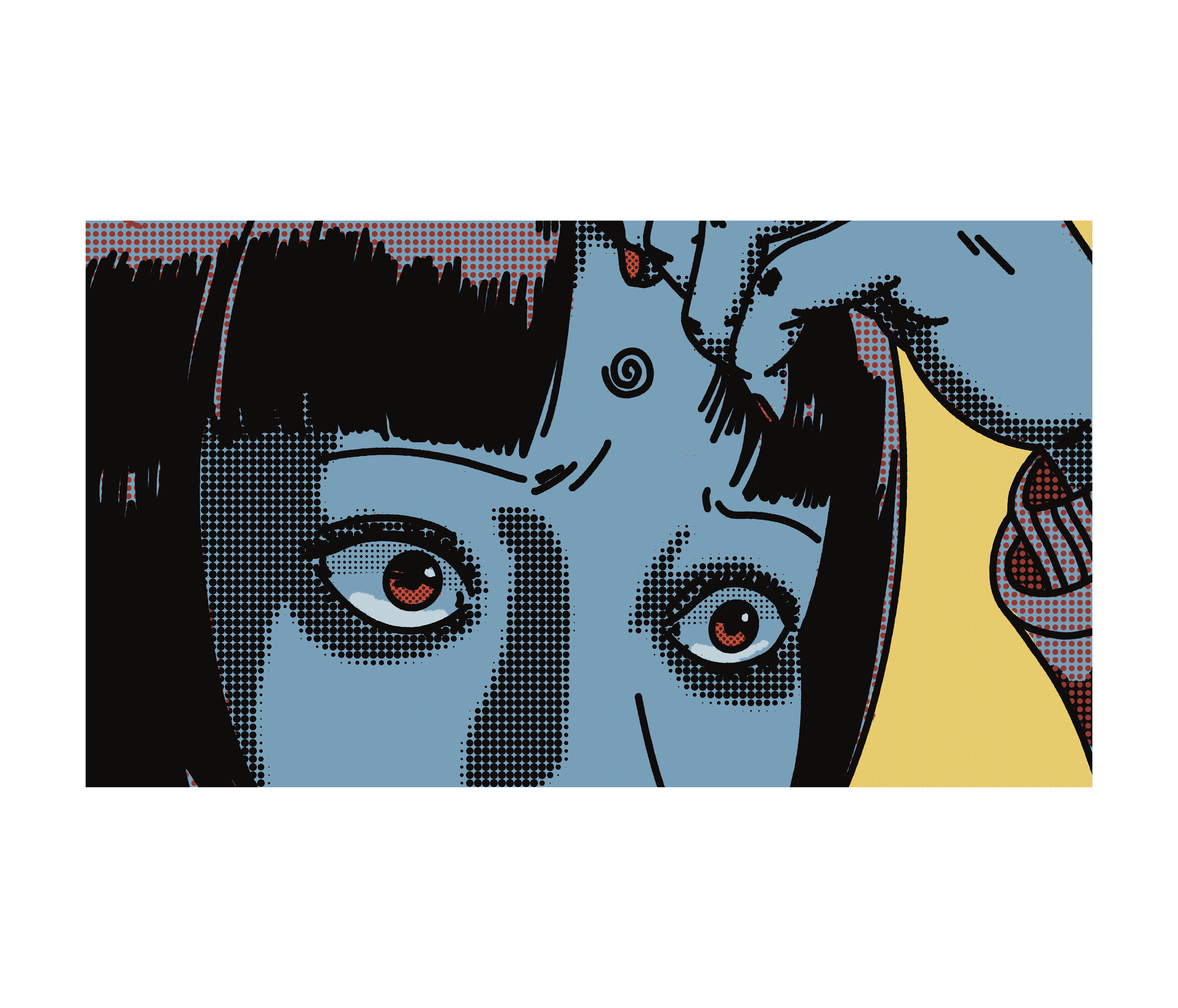 Spiral Girl pop-art emulation