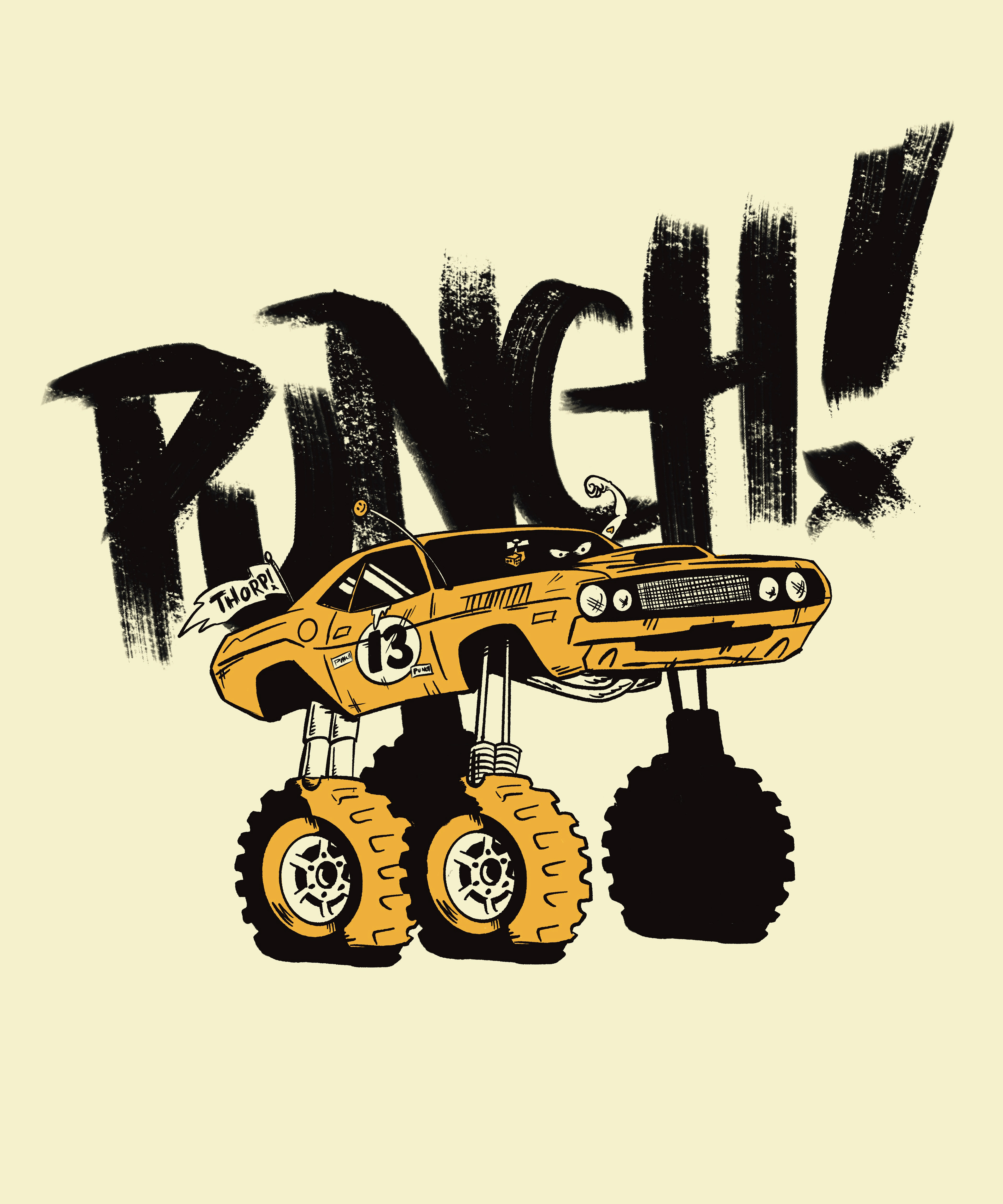 Horse Power shirt yellow digital file
