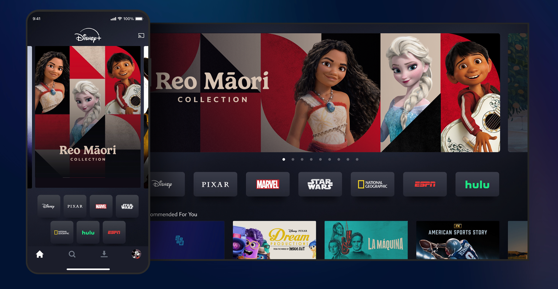 Collection design for Disney+ on platform