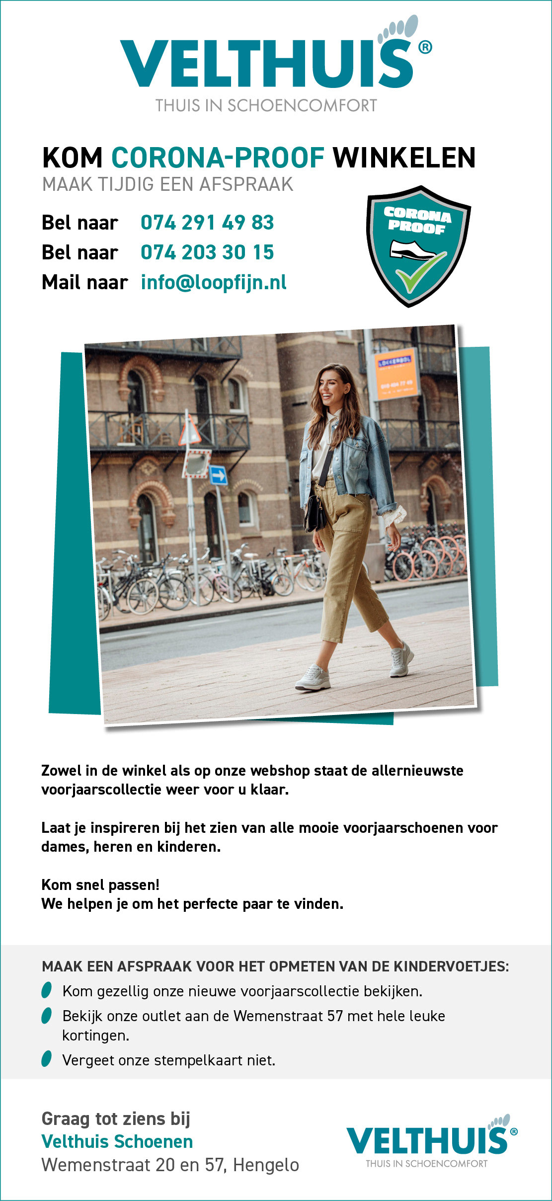 Velthuis Nieuwsbrief Coronaproef winkelen