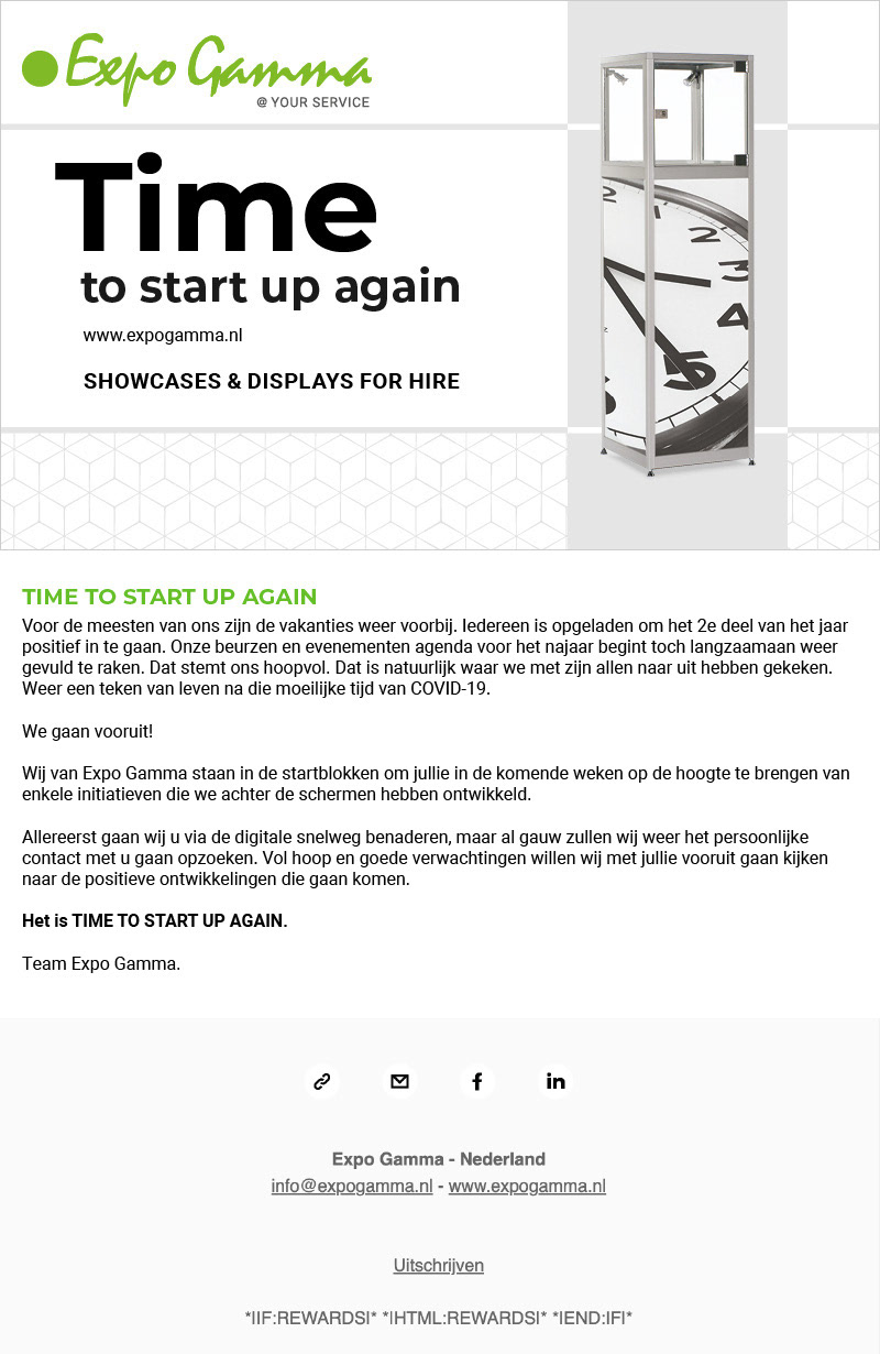 EG Nieuwsbrief Mockup Time to start up again