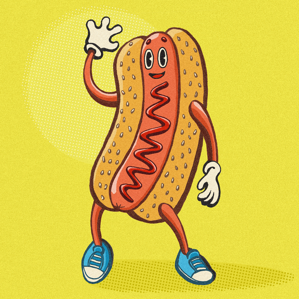 Temple of the Dawg. Another black and white ink drawing with digital color / halftones added