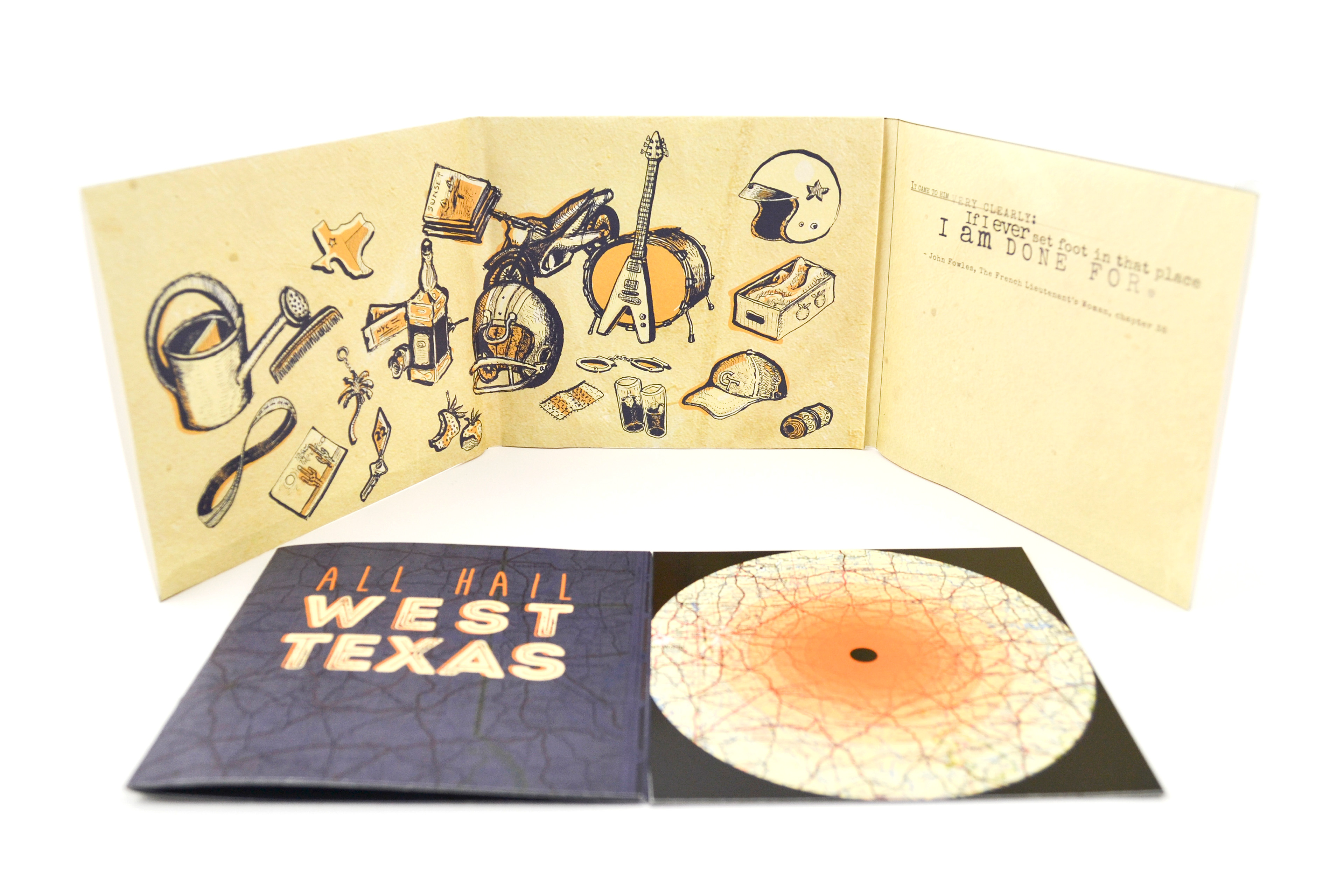 Packaging concept for 'All Hail West Texas' album (just for fun)