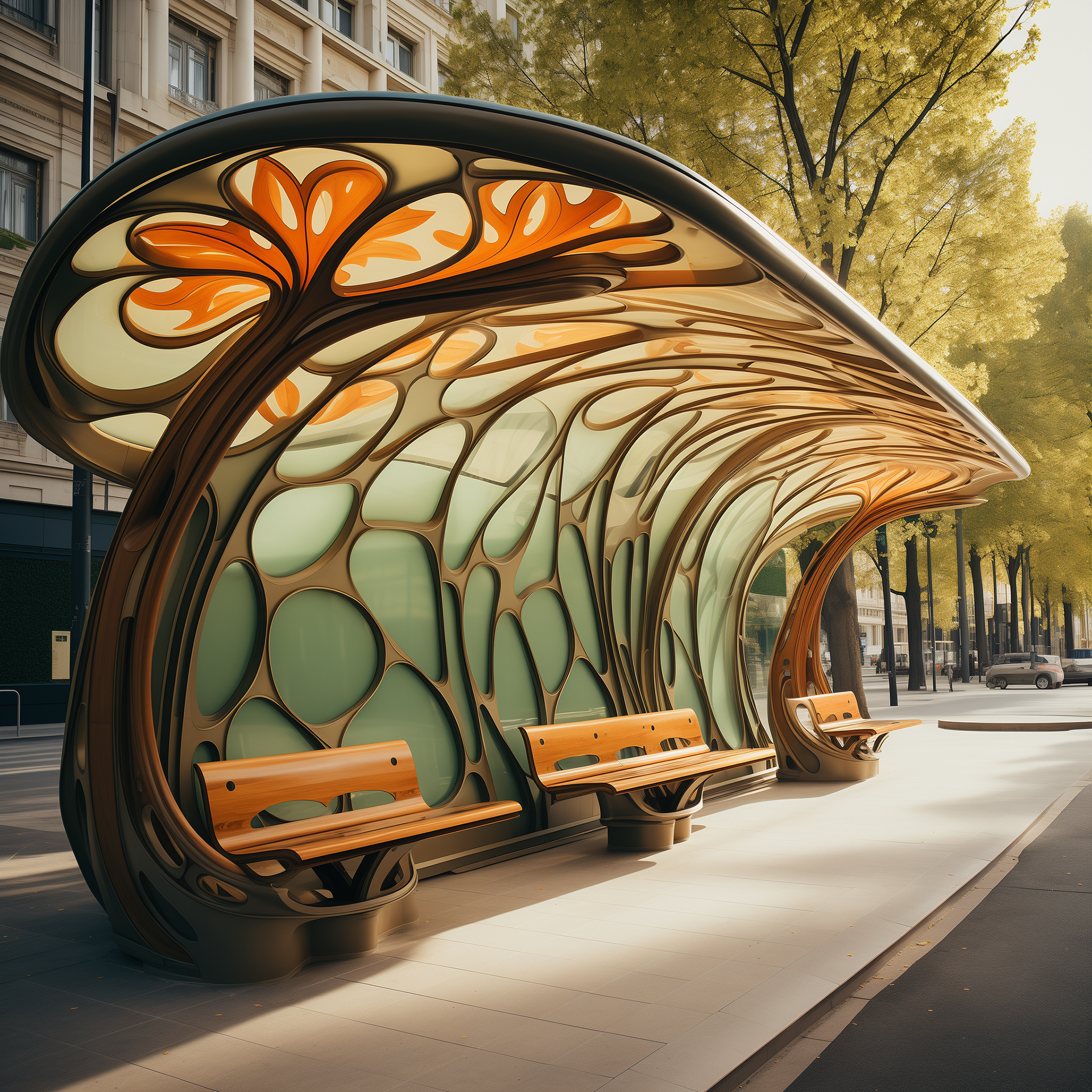 Contemporary-Street-Scape-Bus-Stop