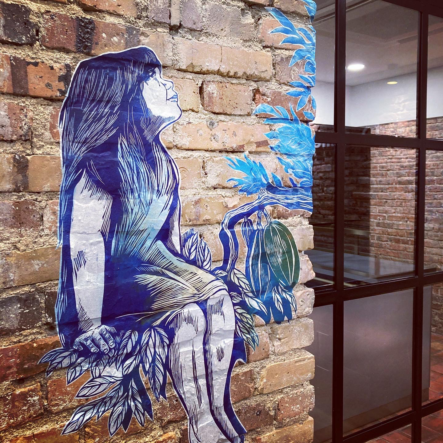 Fresque d'estampes Julien Dechenaud Chocolatier, Paris 2020