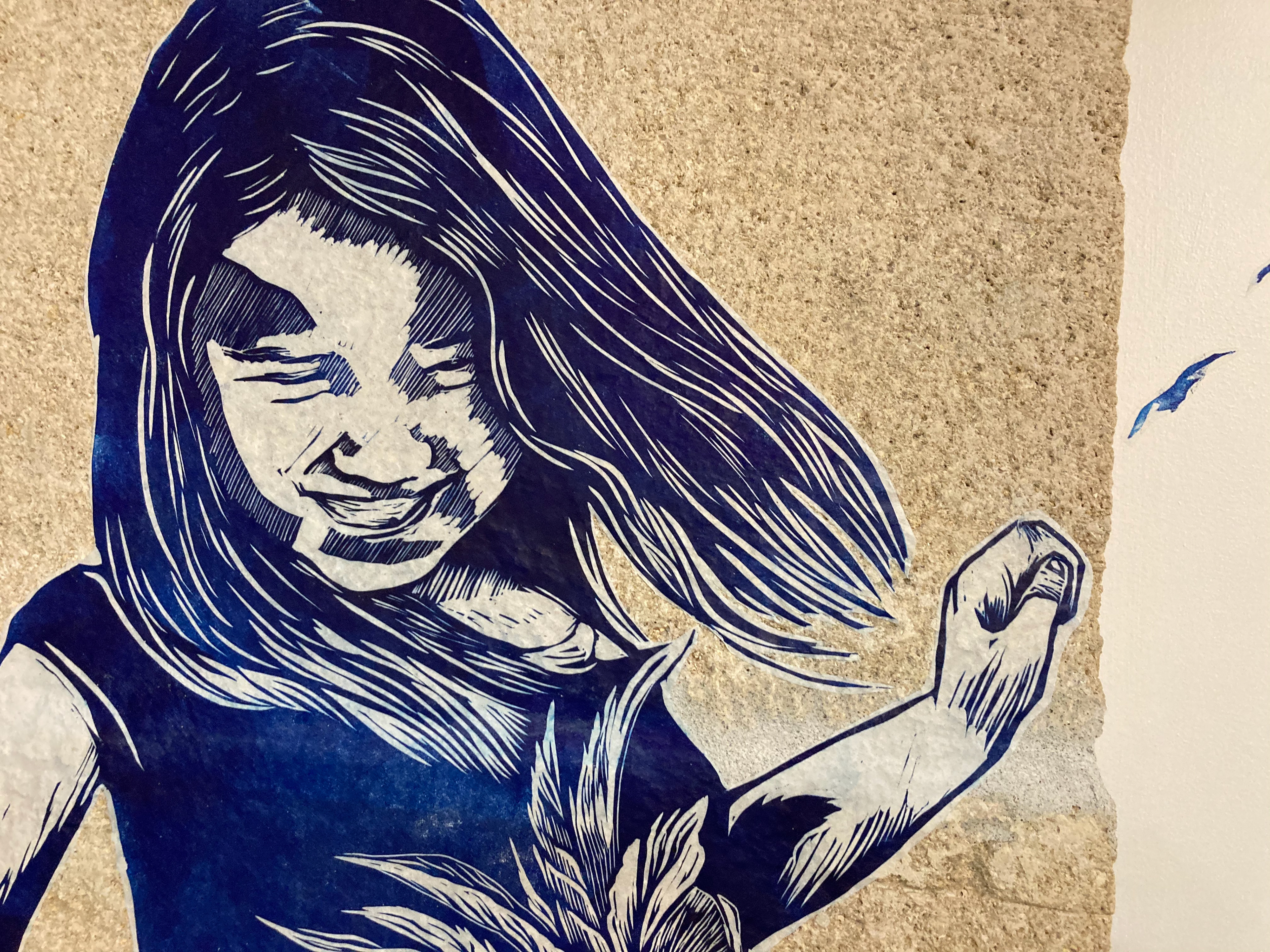 Fresque d'estampes Julien Dechenaud Chocolatier, Paris 2020