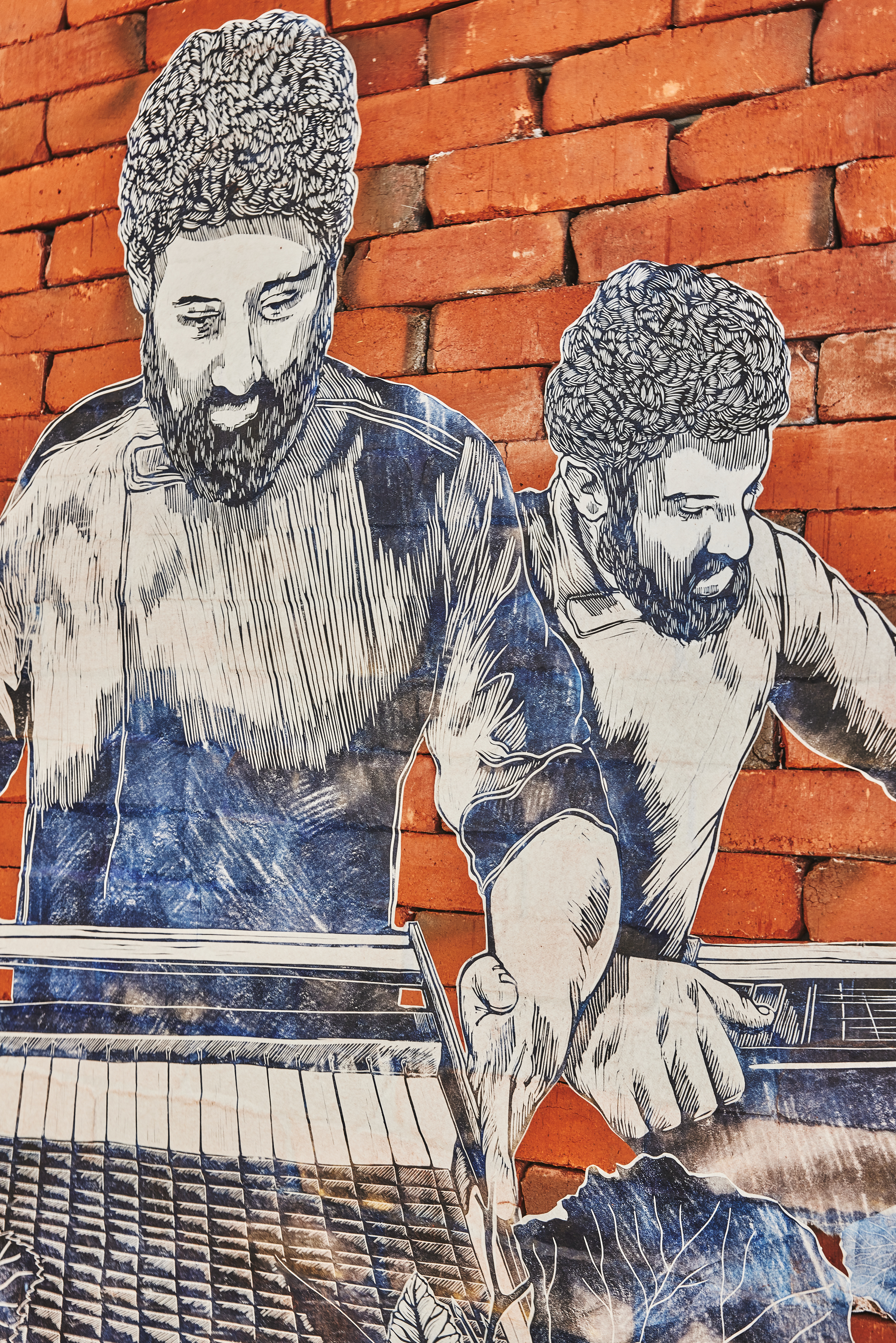 Fresque d'estampes Julien Dechenaud Chocolatier, Paris 11em