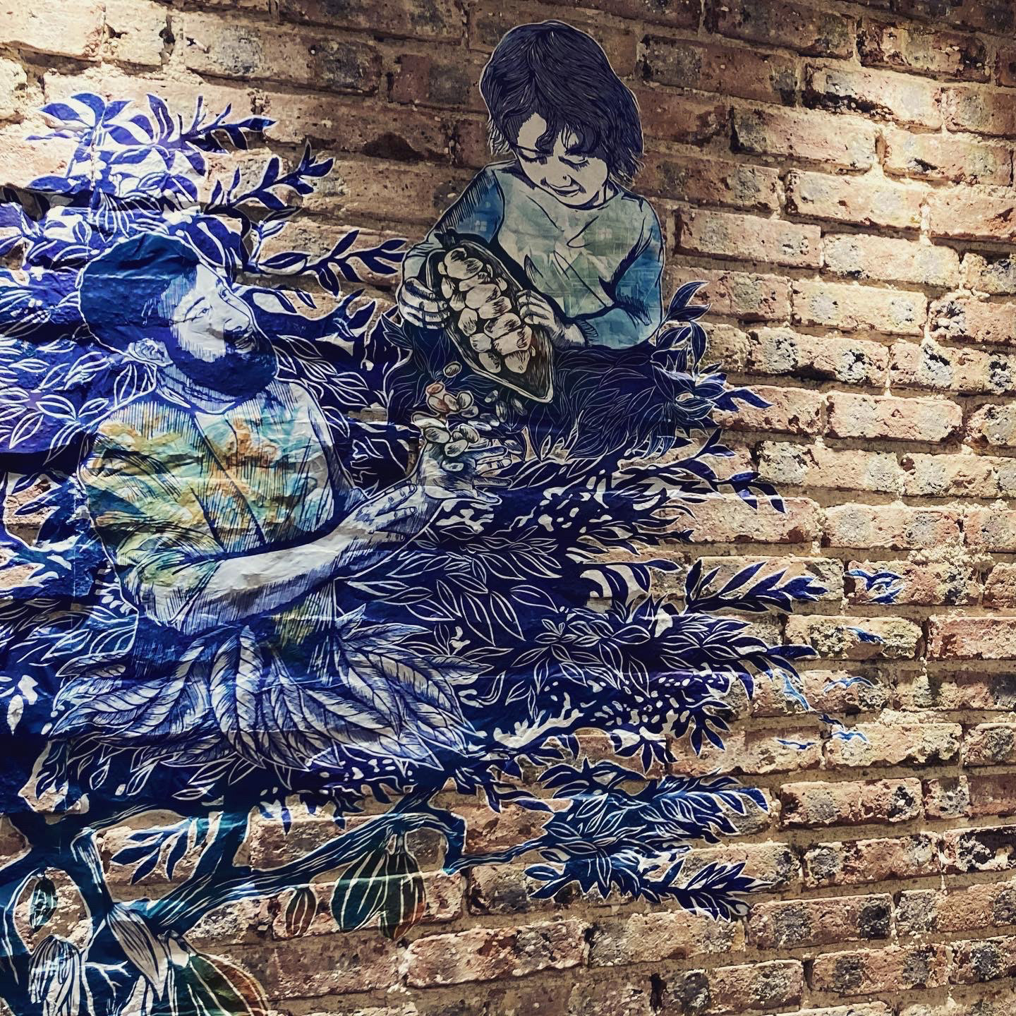 Fresque d'estampes Julien Dechenaud Chocolatier, Paris 2020