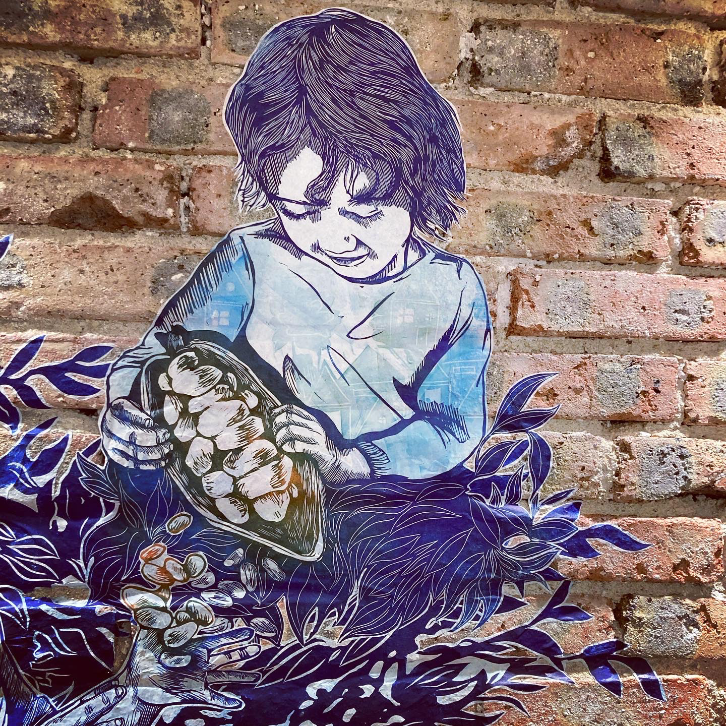 Fresque d'estampes Julien Dechenaud Chocolatier, Paris 2020