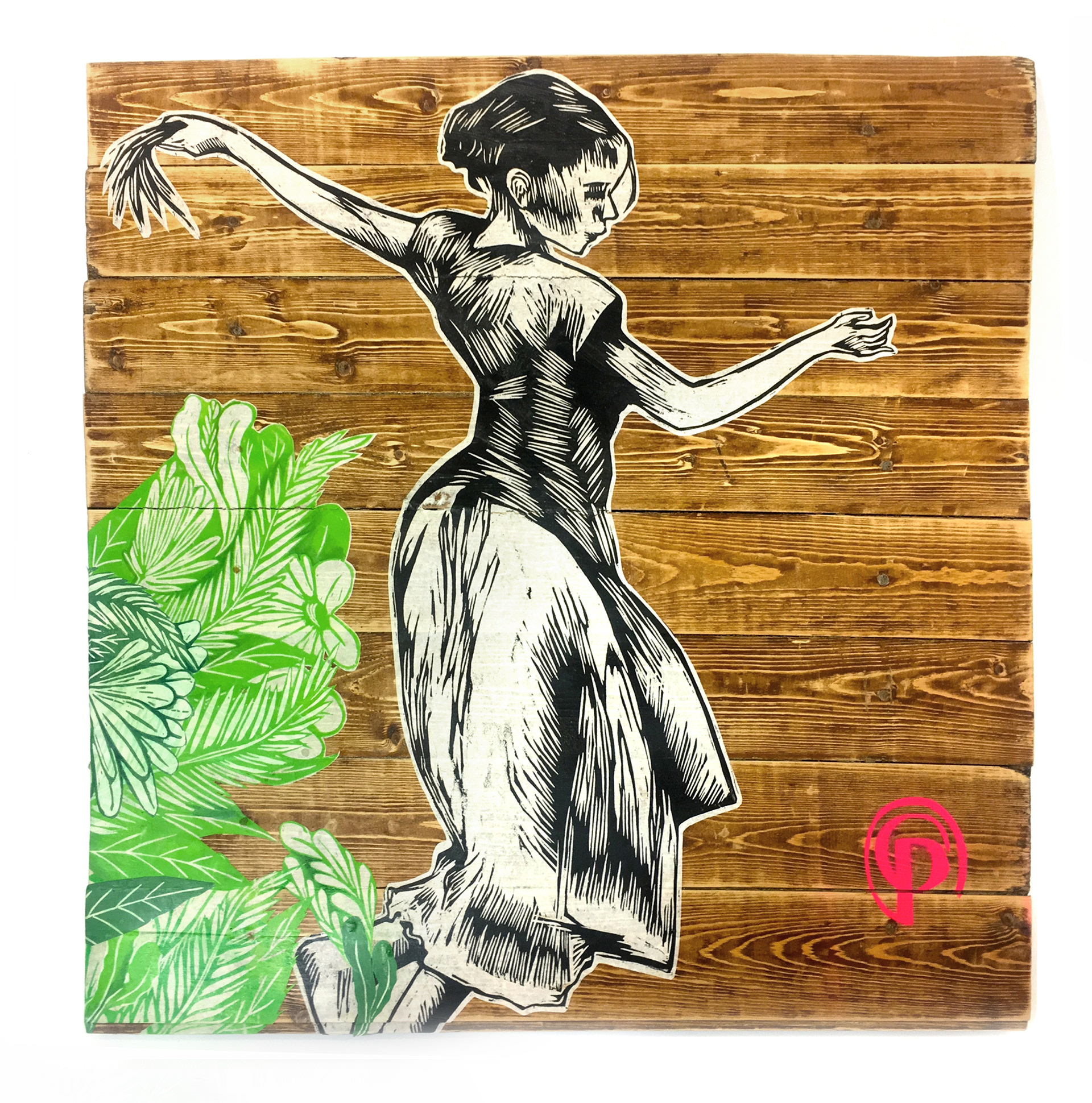 Danseuse des sables, estampes sur bois
