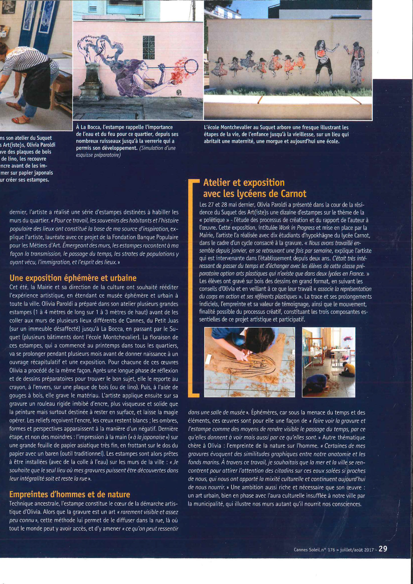 Cannes Soleil, juillet/août 2017