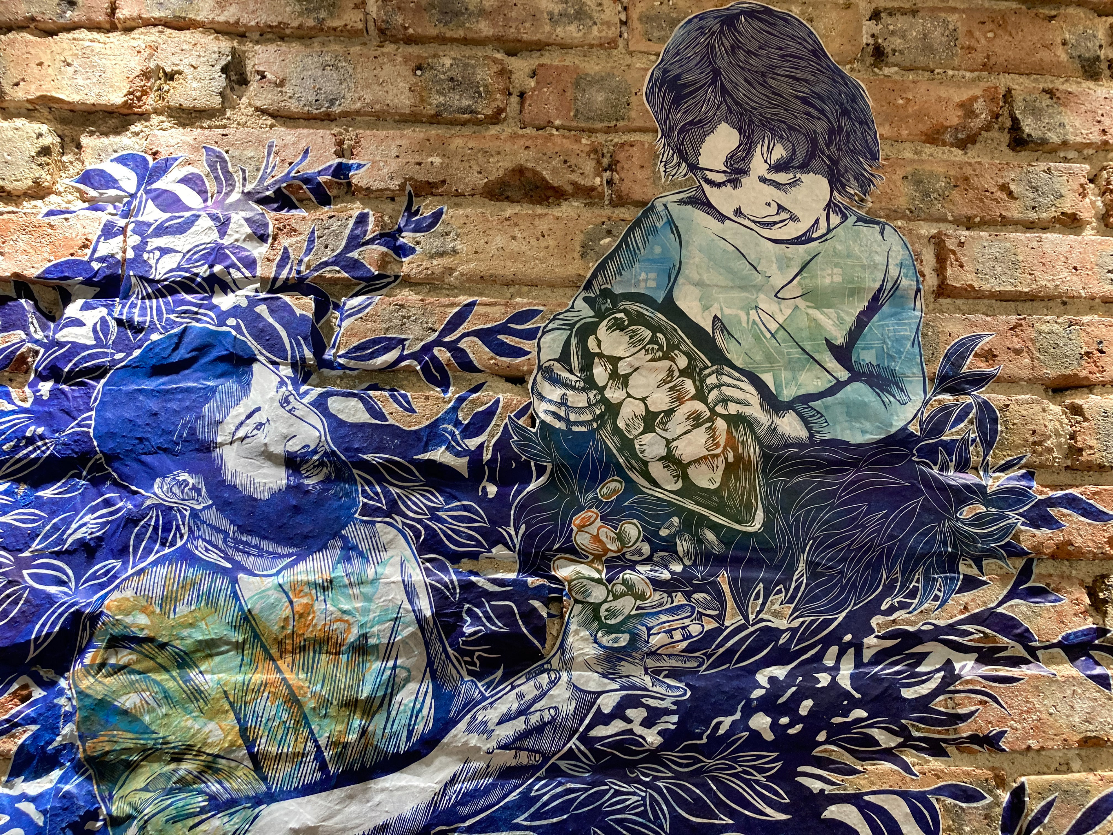 Fresque d'estampes Julien Dechenaud Chocolatier, Paris 12em