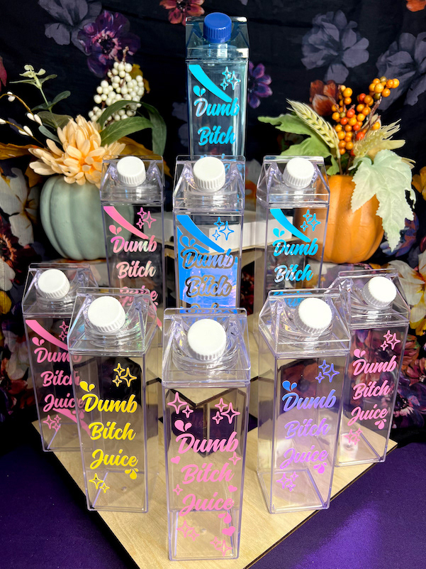Dumb Bitch Juice bottles