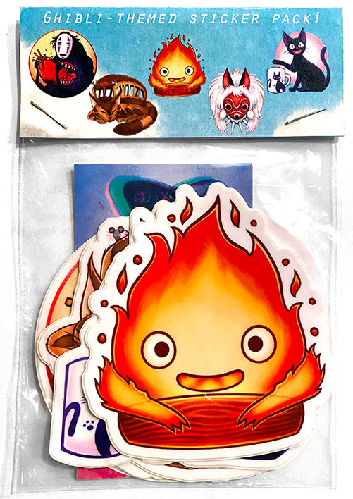 Ghibli sticker set. These are also available as a part of the "build-your-own sticker pack" section of my table.
