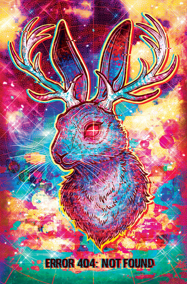 New Jackelope print to match my glitch print series below