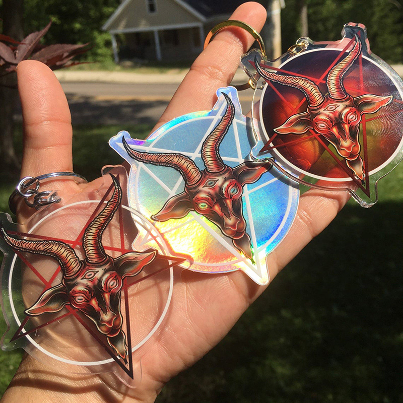 Baphomet Satanic Goat variations for Ita bags plus matching holo vinyl sticker