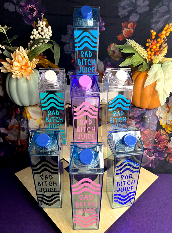Sad Bitch Juice bottles