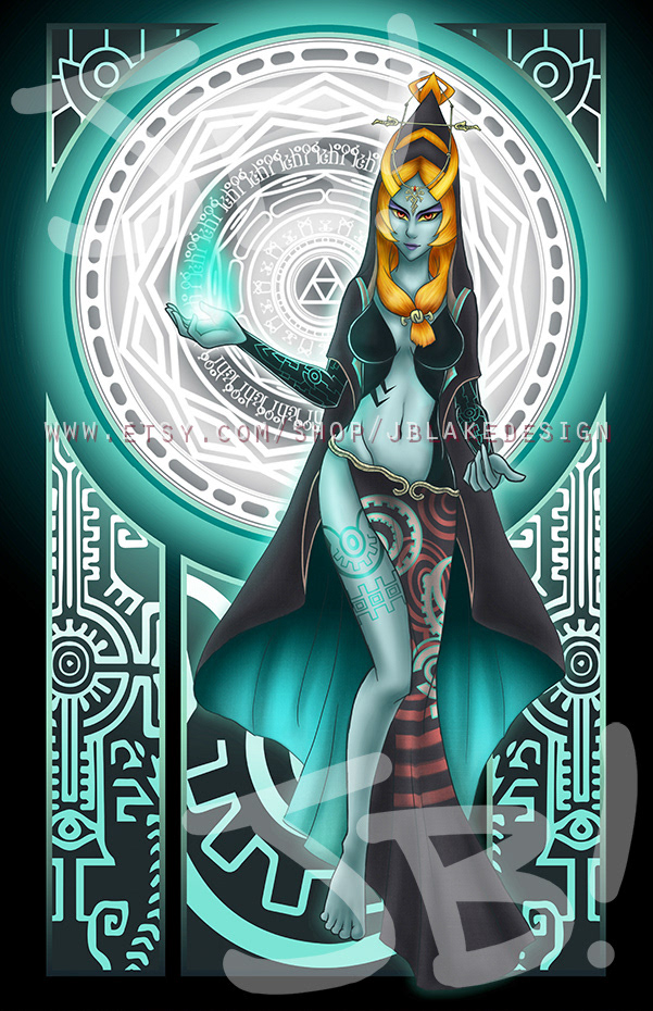 Midna- Legend of Zelda: Twilight Princess print (Art Nouveau style)