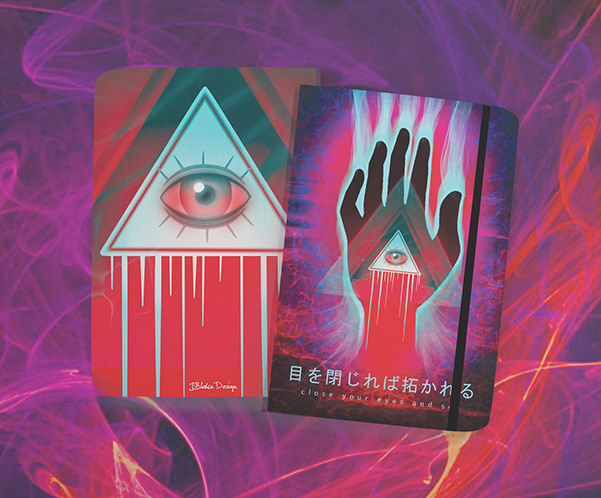 Hardcover A5 notebook- Third-Eye Hand