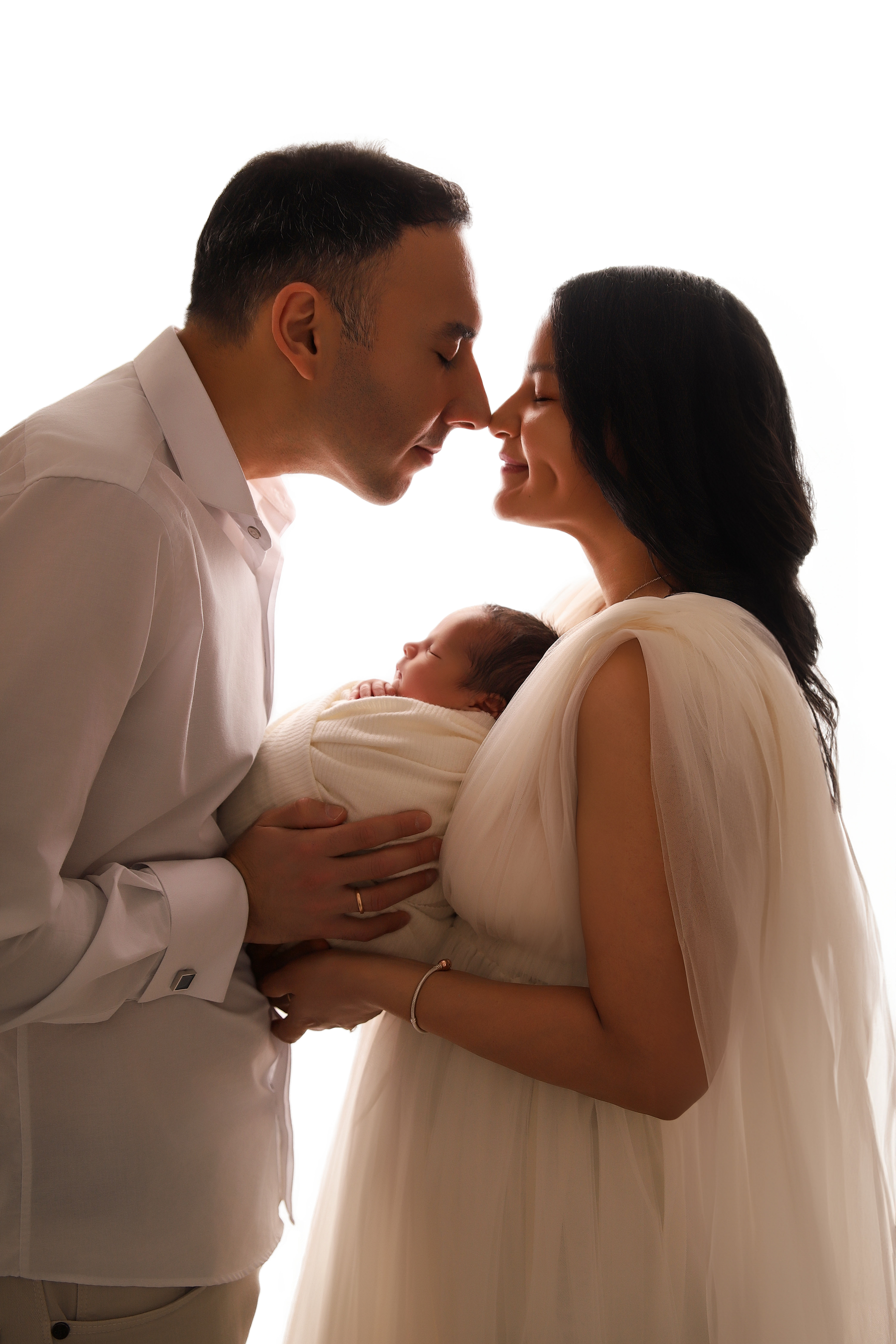 Familienbild während einem Babyshooting