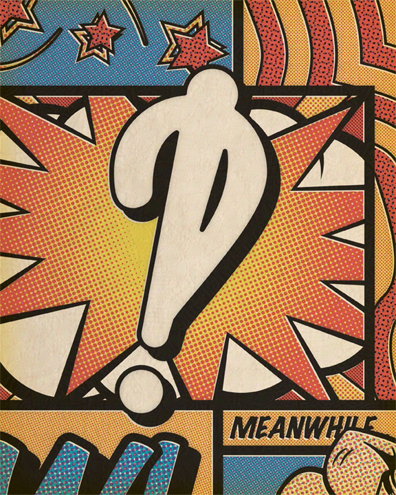 A piece called "Interrobang," created for a typography-themed online art gallery in 2020