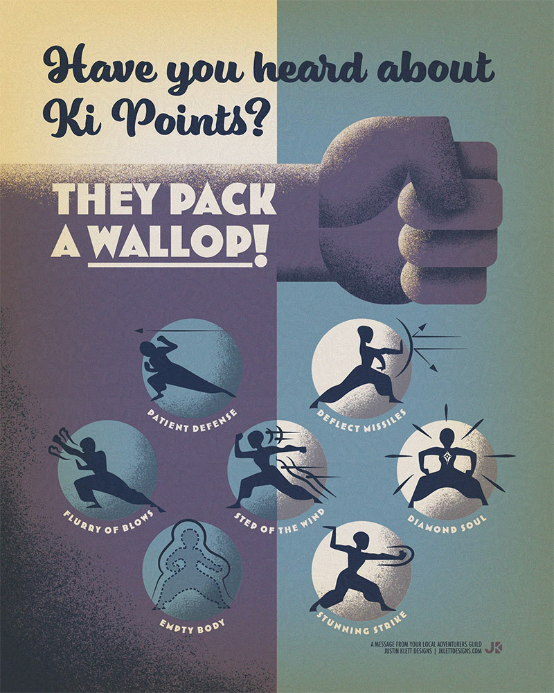 Part of an ongoing D&D themed series, inspired by WPA posters. Created as a gift