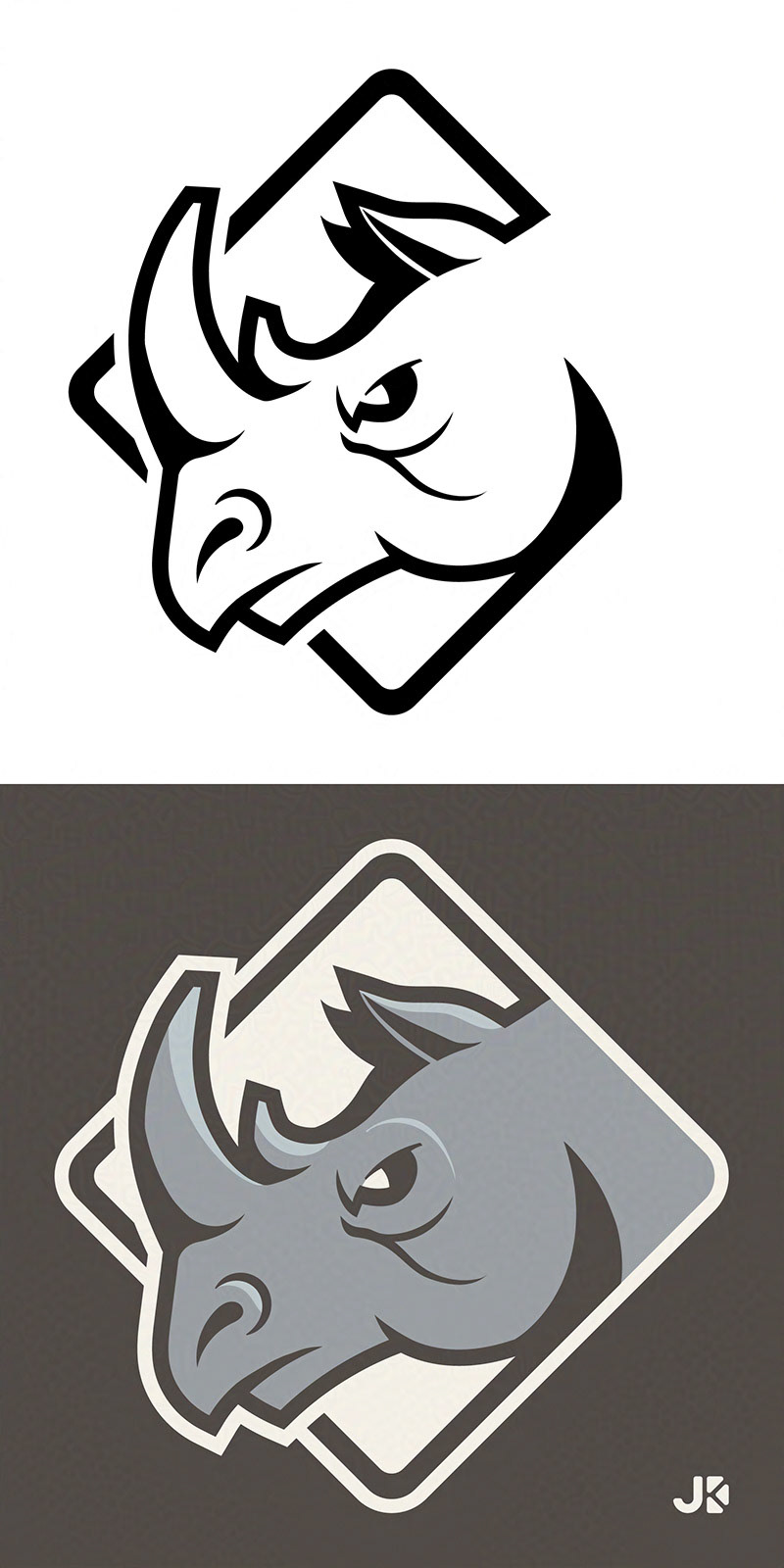 Unused rhino concept logo