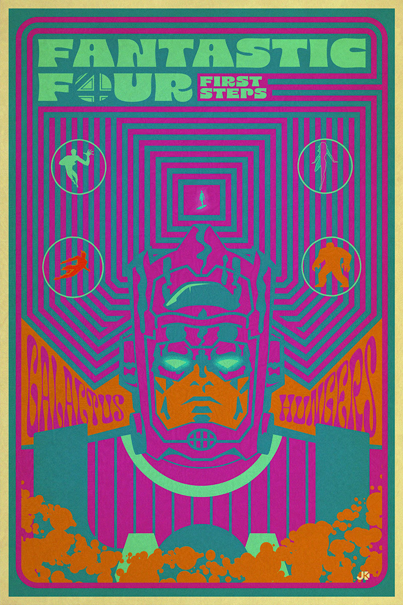 Fan art concept poster done in the psychedelic style