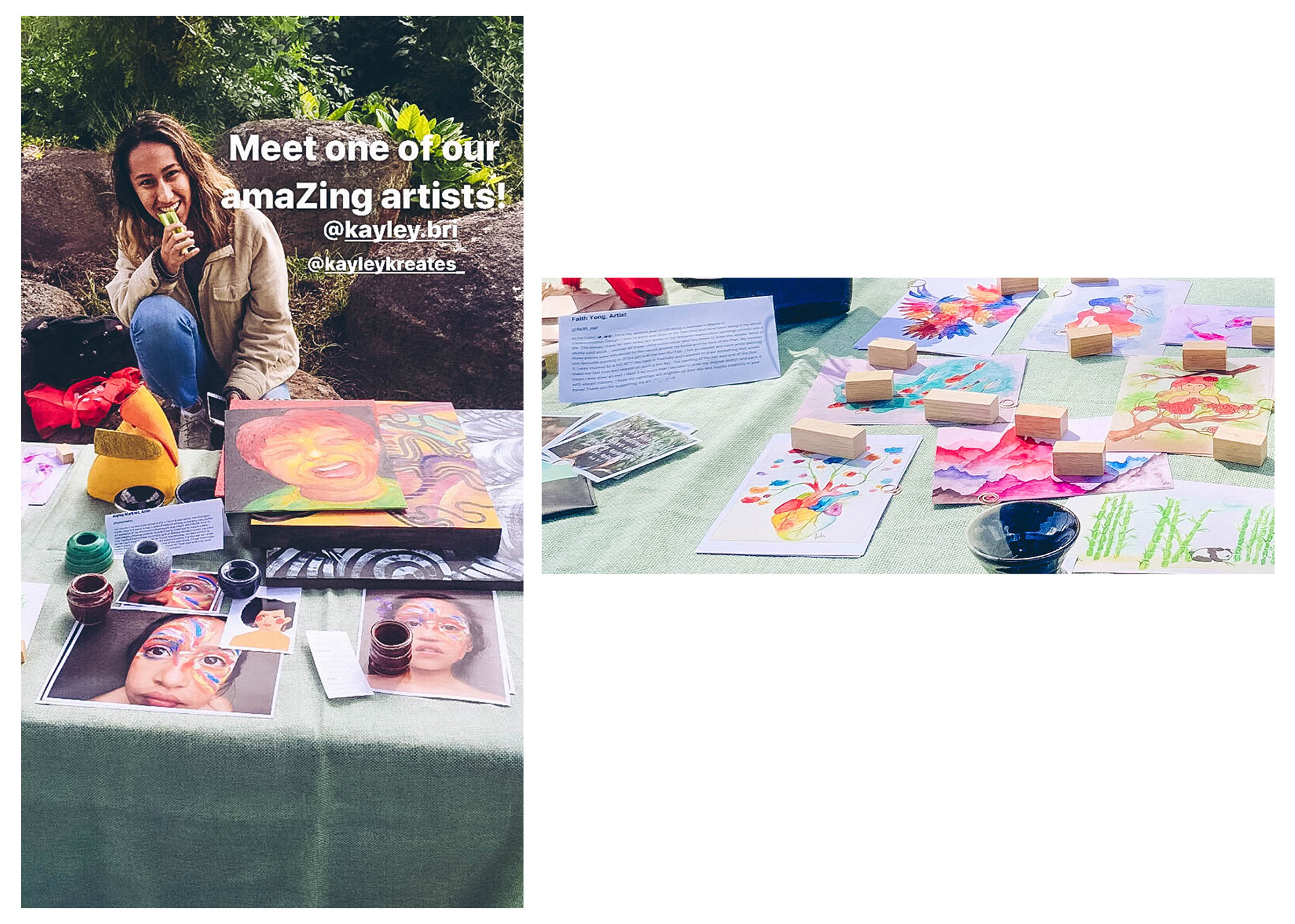 Facilitating 3 local artists to raise awareness and sales of their artwork.