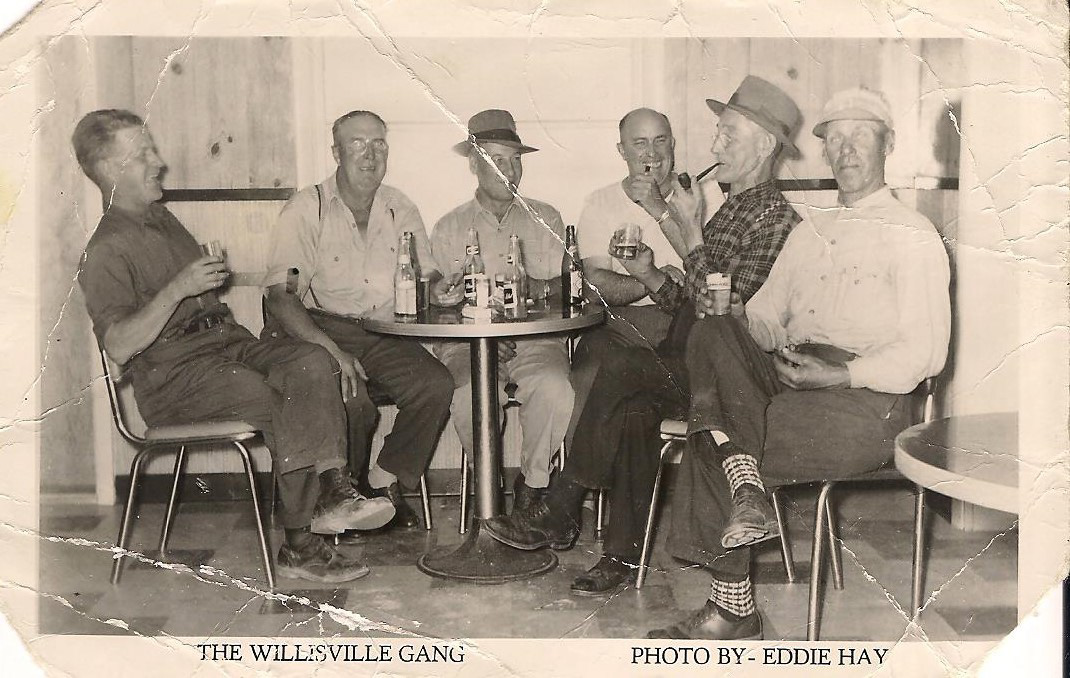 Willisville gang at the red dog 1950s
