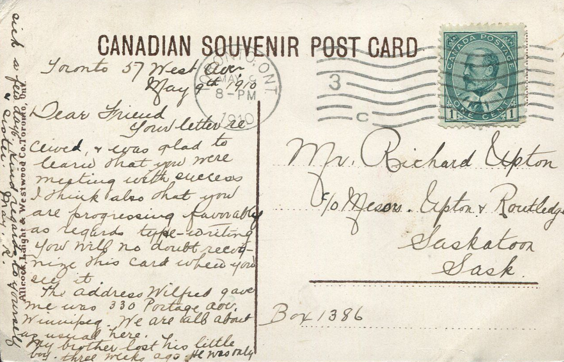 Mailed may 1910