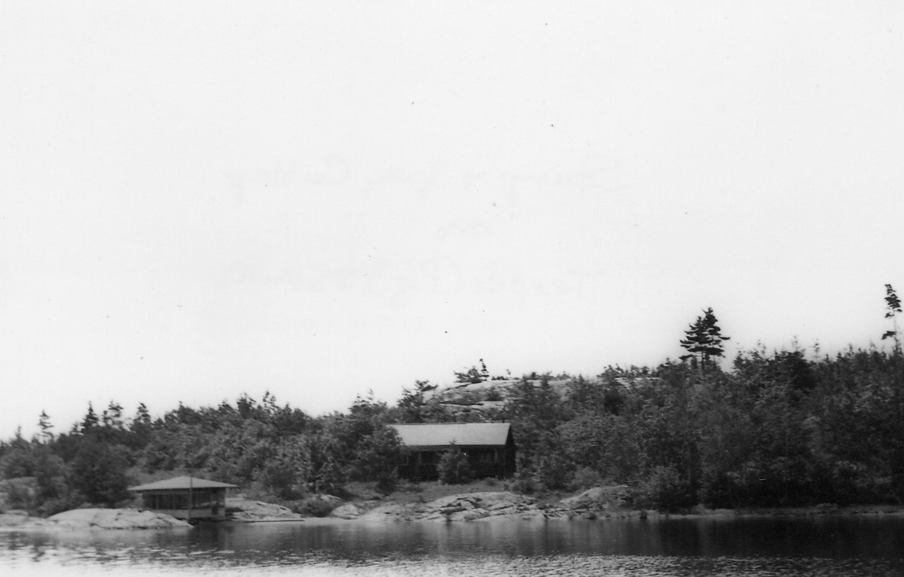 Stump & Spry's Cabin on Teepee (Pig) Island circa 1945 - John & Sissy Nichols