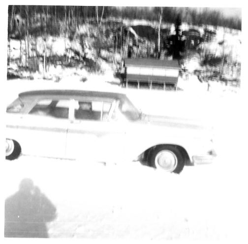Winter driving on Charlton Lake 1961 at Clark's - John Jones