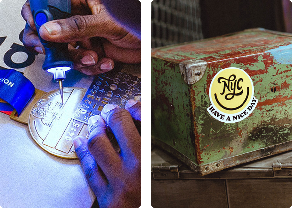 custom medal engraving on-site