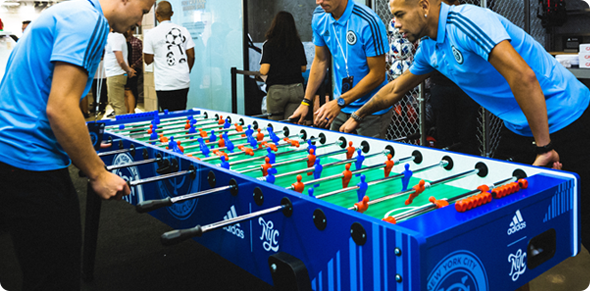 custom wrapped XXL foosball table
