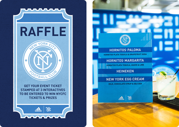 raffle & drink menu table top signage