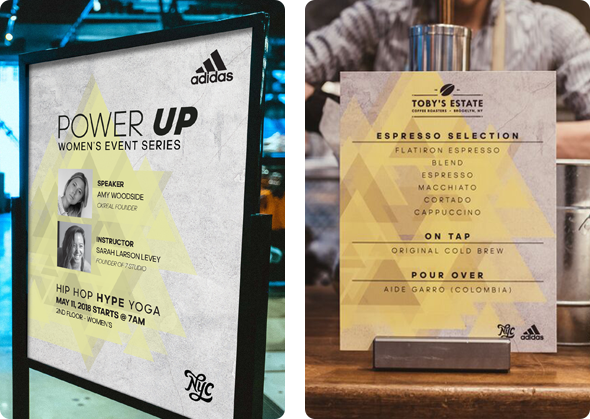 event signage & drink menu