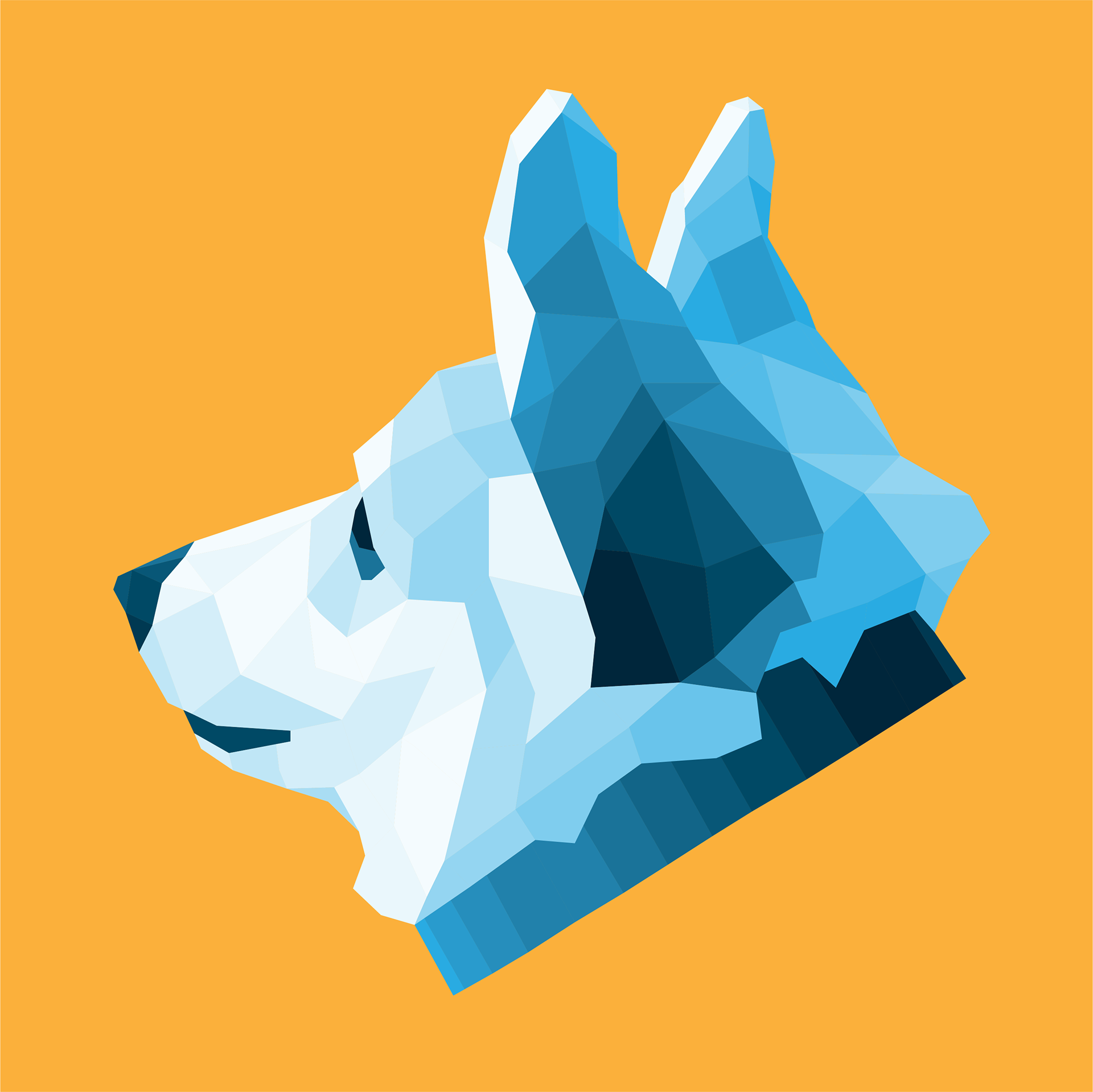 Polygon Illustration of Cody the Corgi