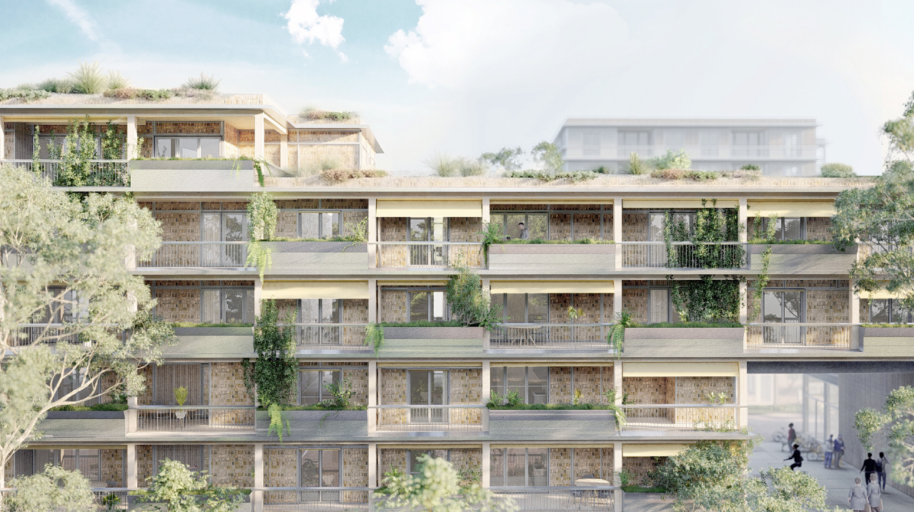 pièce urbaine Salève - perspective façade ©William Cyr-Lamy