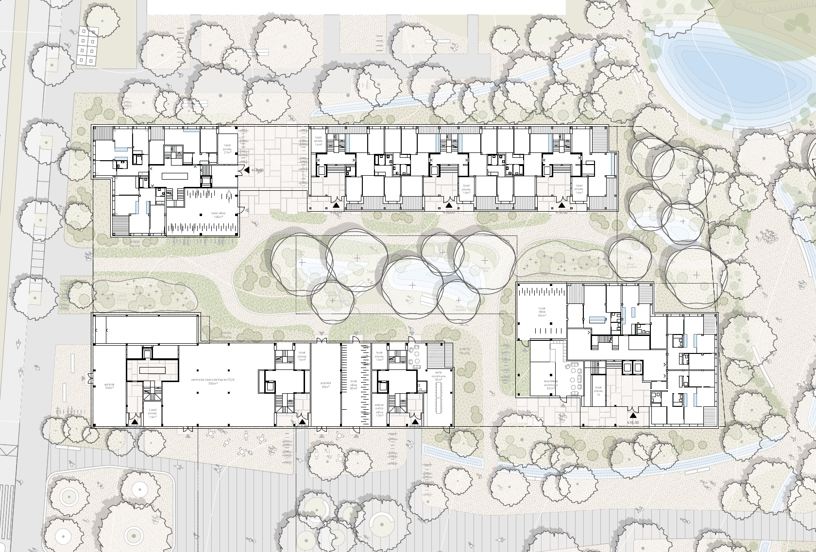 pièce urbaine Nant - plan