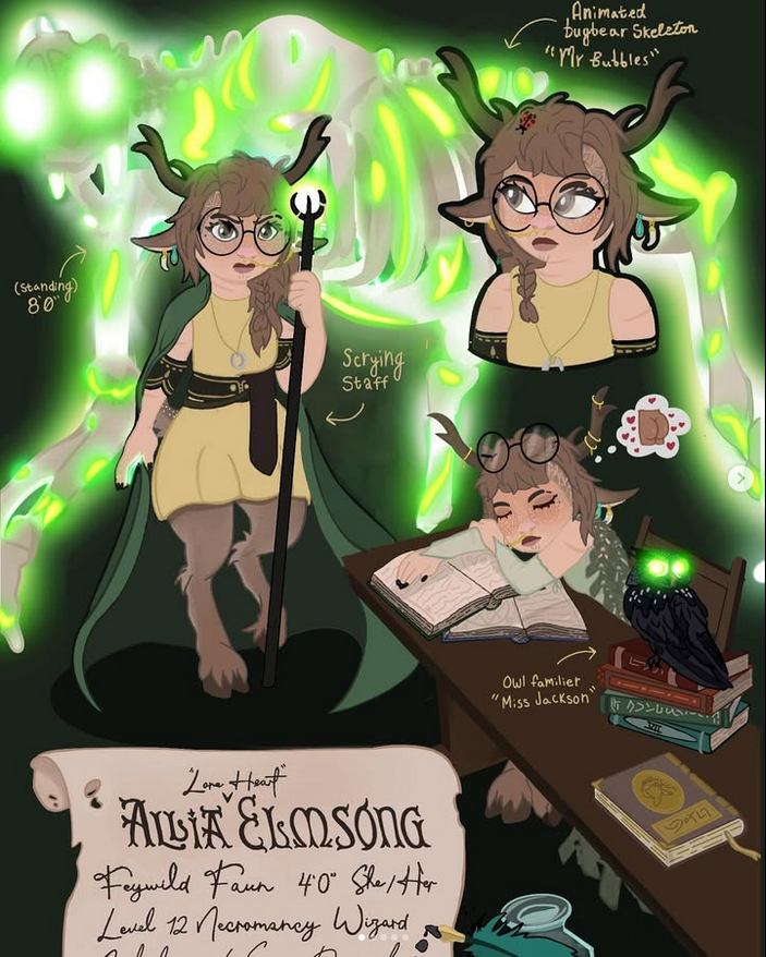 Dungeons & Dragons Original Character Design - Allia (2024)