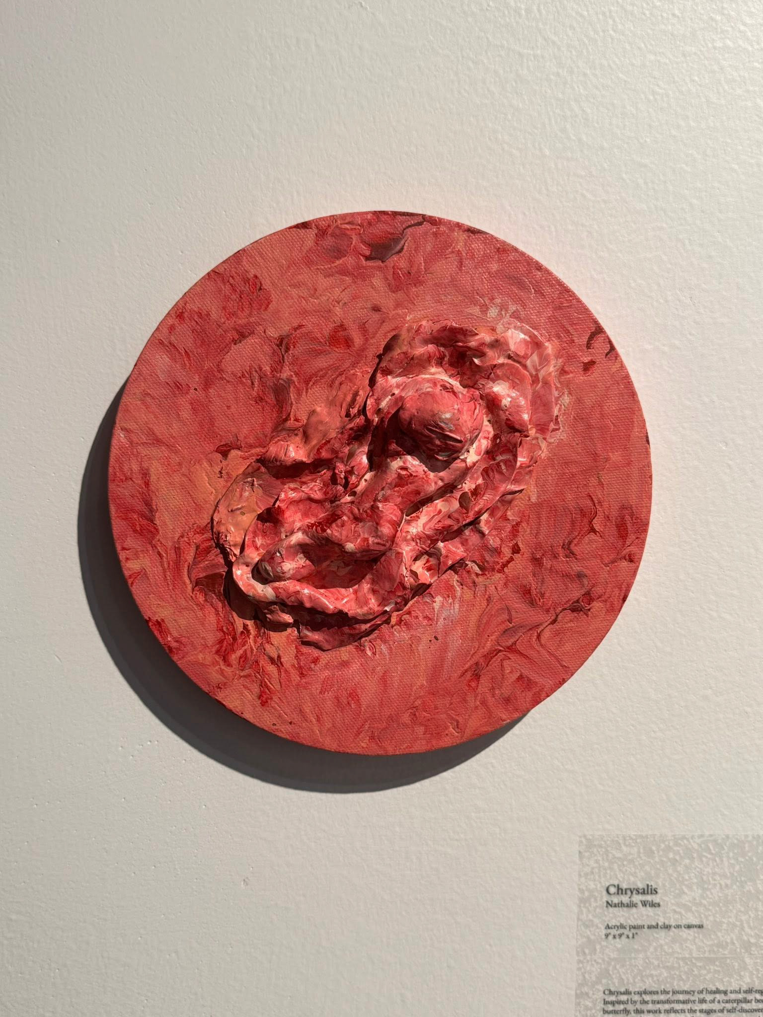 Chrysalis (2019) • Acrylic paint and clay on canvas