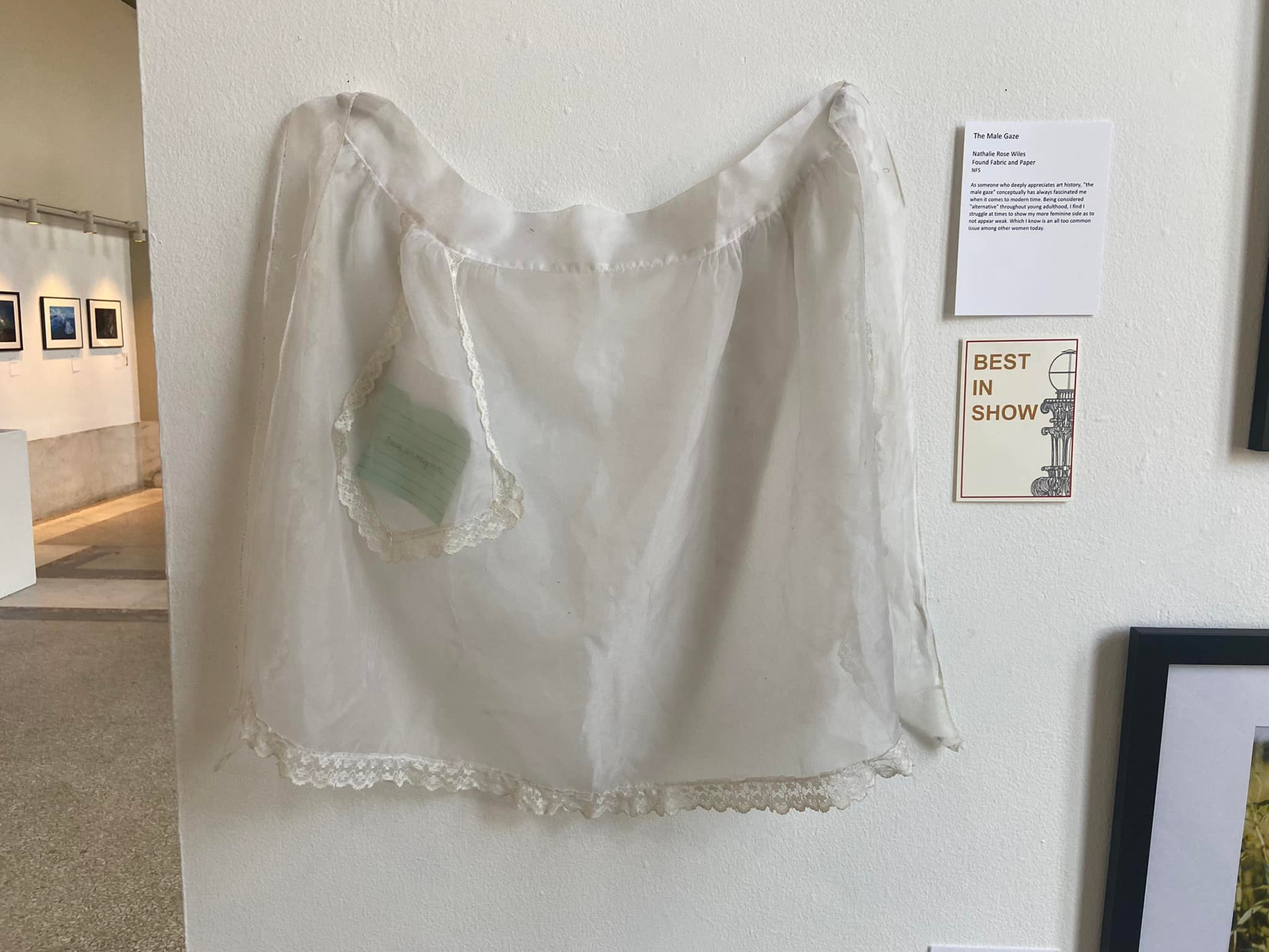 The Male Gaze displayed in the 2022 Polk County Heritage Gallery - Awarded Best in Show