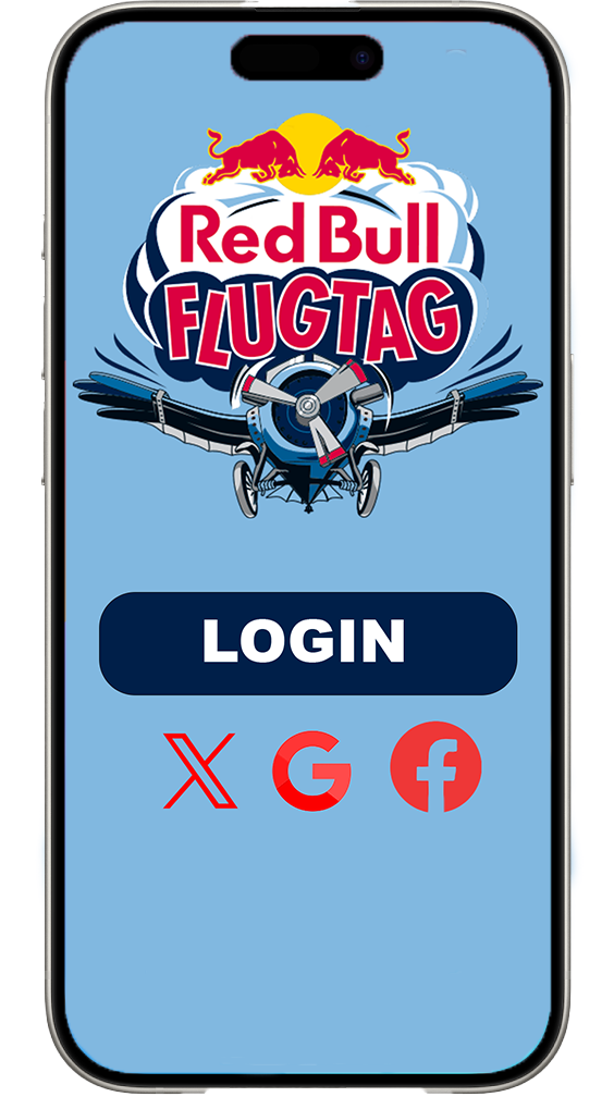App mockup login screen