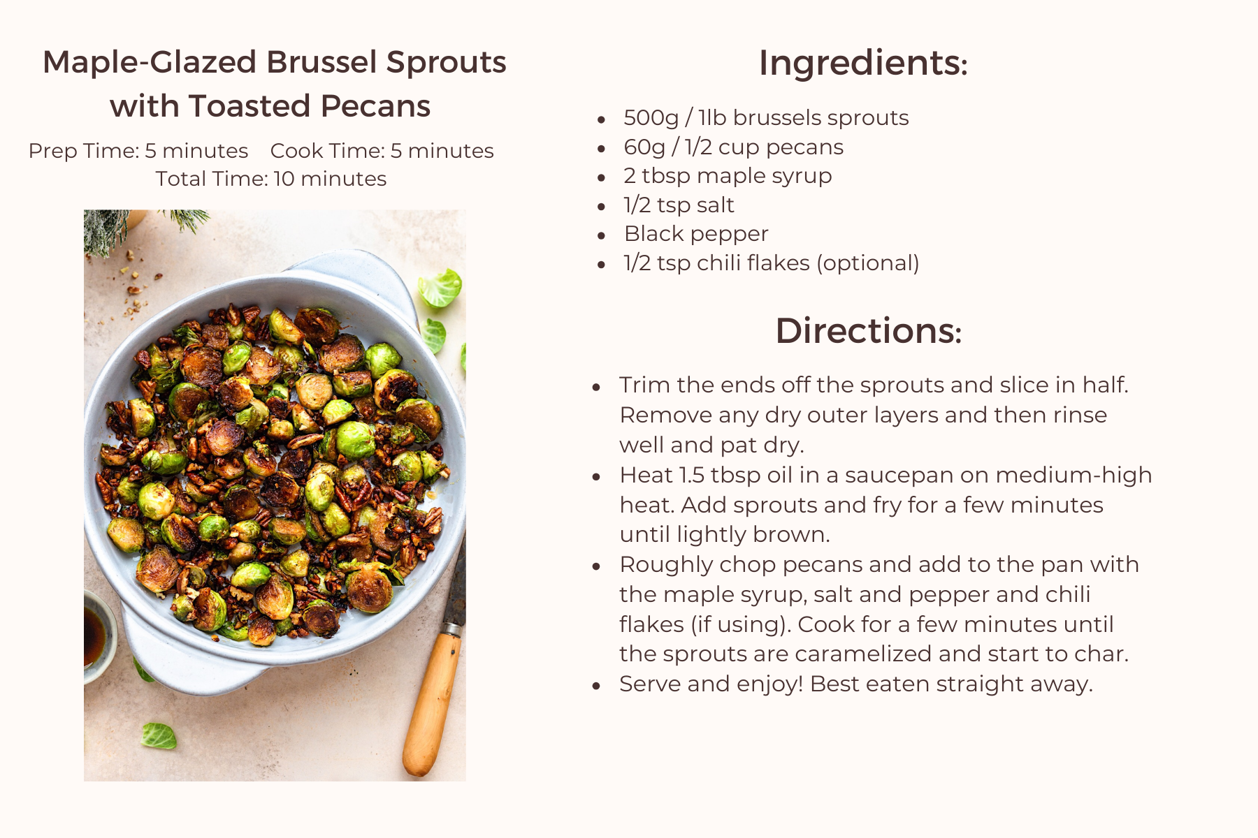 Recipe card (front)